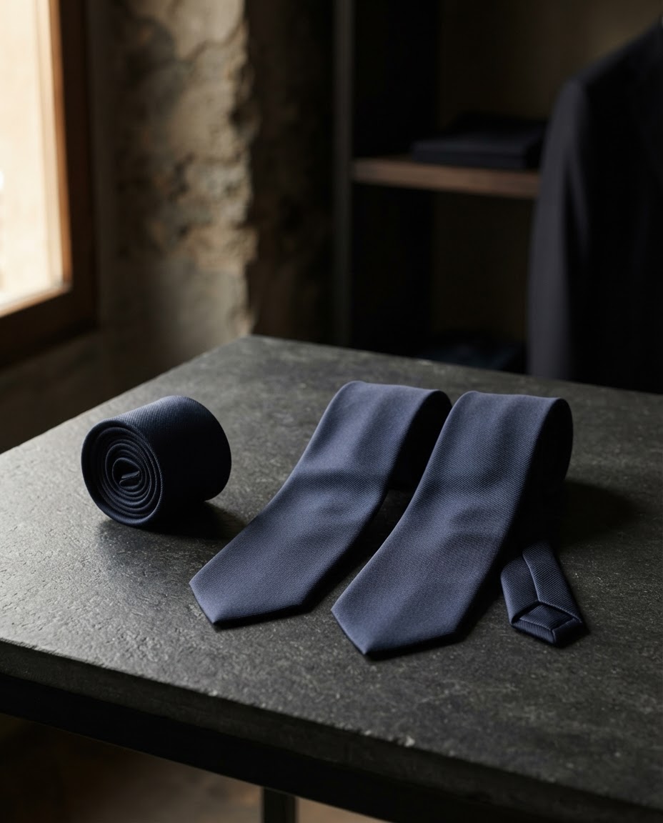 Navy Silk Tie