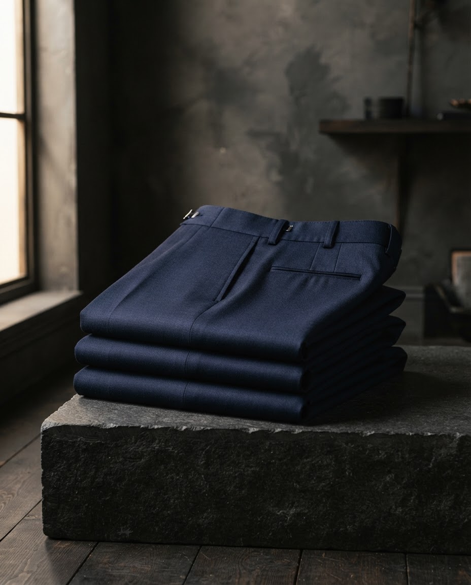 Navy Wool Dress Pants