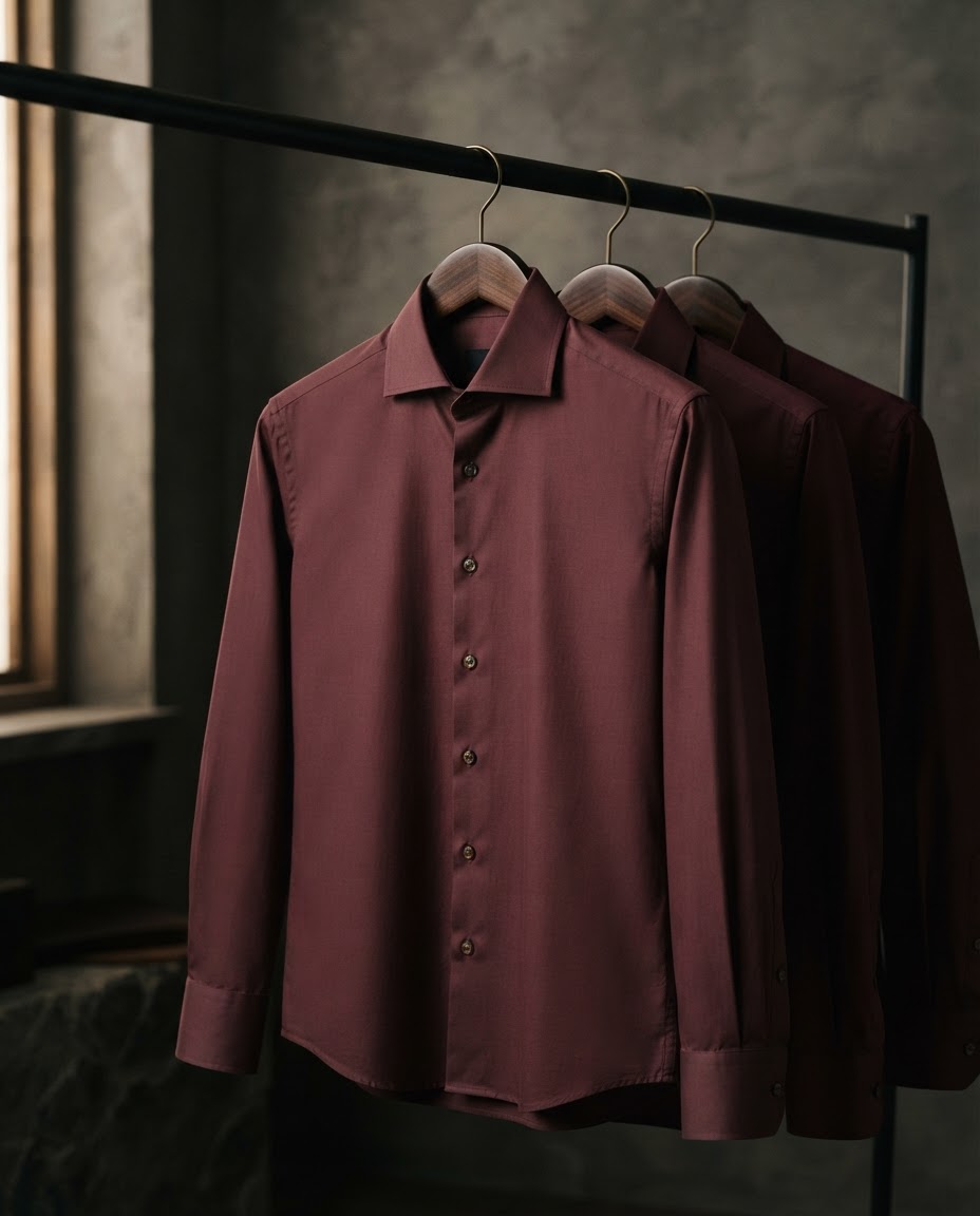 Maroon Dress Shirt