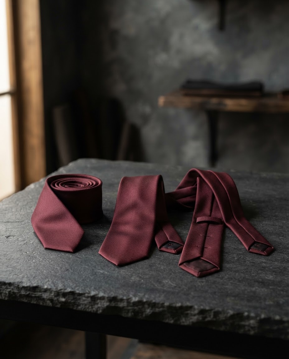 Maroon Silk Tie